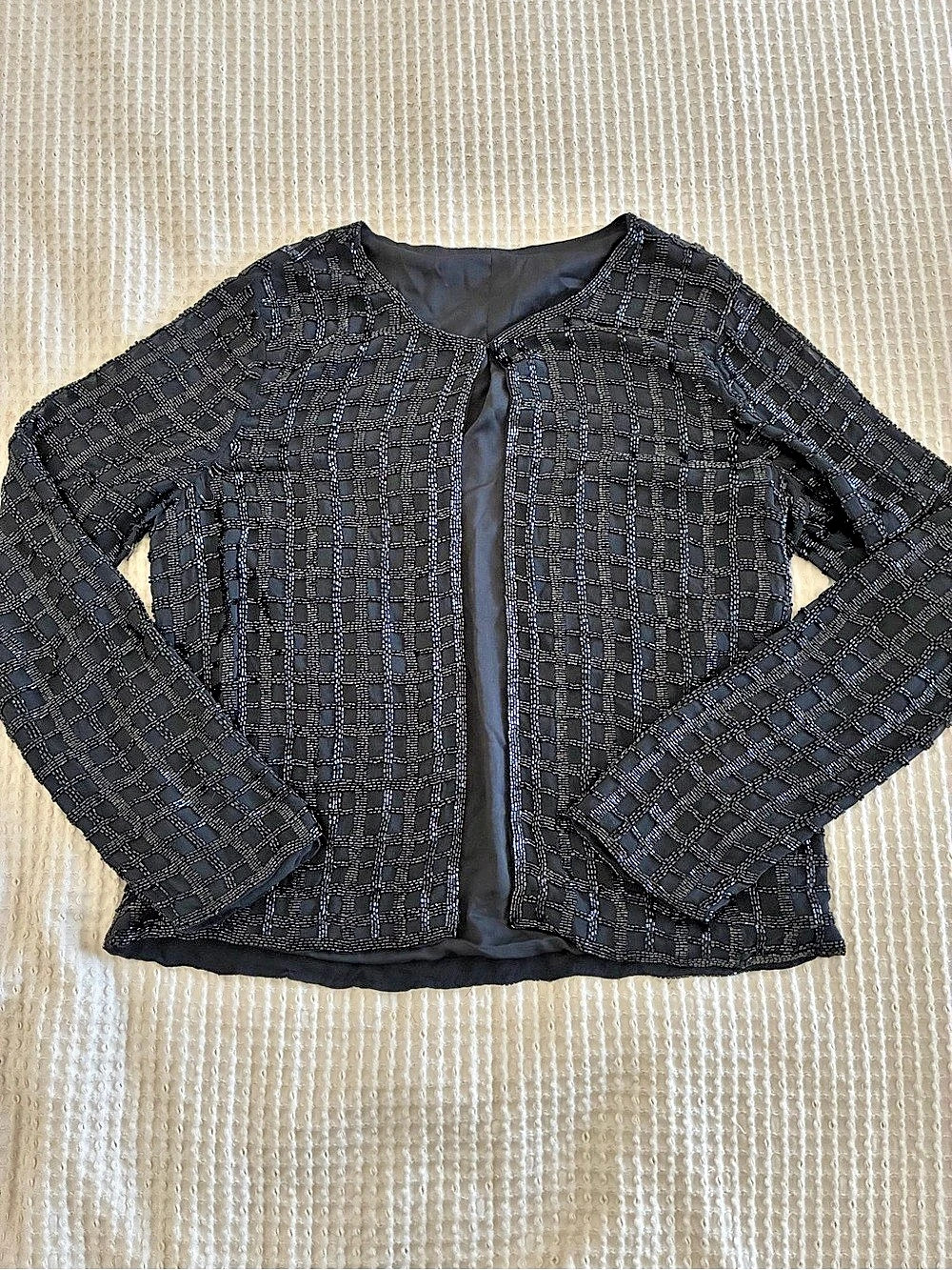 Black Beaded Jacket - No label